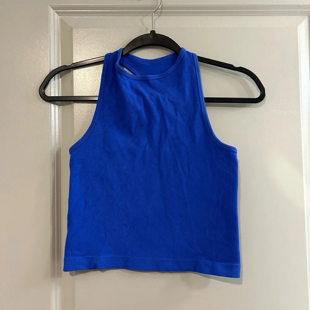 Free People Royal Blue Racerback Tank - Picture 1 of 3